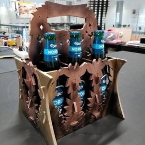 Intra απο ξύλο plywood 3mm-4mm πάχος - Beer Caddy Δίασταση 30x30 cm Intraeaxys-qommzn5o