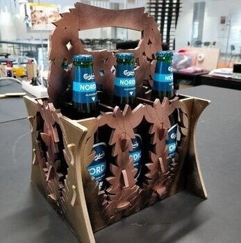 Intra απο ξύλο plywood 3mm-4mm πάχος - Beer Caddy Δίασταση 30x30 cm Intraeaxys-qommzn5o - Image 1