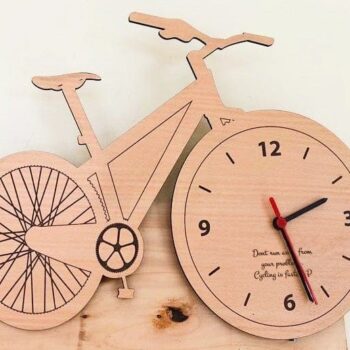 Intra απο ξύλο plywood 3mm-4mm πάχος - Ρολόι ποδηλάτου Δίασταση 30x30 cm Intraeaxys-91j8klpo - Image 1