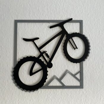 Intra απο ξύλο plywood 3mm-4mm πάχος - Τέχνη τοίχου ποδηλάτου Δίασταση 30x30 cm Intraeaxys-p7yrmr6o - Image 1