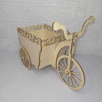 Intra απο ξύλο plywood 3mm-4mm πάχος - Ξύλινο λουλούδι ποδηλάτου Δίασταση 30x30 cm Intraeaxys-lopqk057 - Image 1