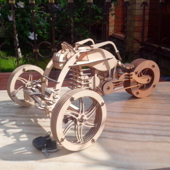 Intra απο ξύλο plywood 3mm-4mm πάχος - Τρισδιάστατο παζλ ποδήλατο Δίασταση 30x30 cm Intraeaxys-075y4q8o - Image 1