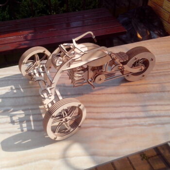 Intra απο ξύλο plywood 3mm-4mm πάχος - Τρισδιάστατο παζλ ποδήλατο Δίασταση 30x30 cm Intraeaxys-075y4q8o - Image 3