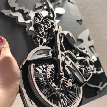 Intra απο ξύλο plywood 3mm-4mm πάχος - Πάνελ τοίχου ποδηλάτου πολλαπλών επιπέδων Δίασταση 30x30 cm Intraeaxys-075yn83o - Image 4