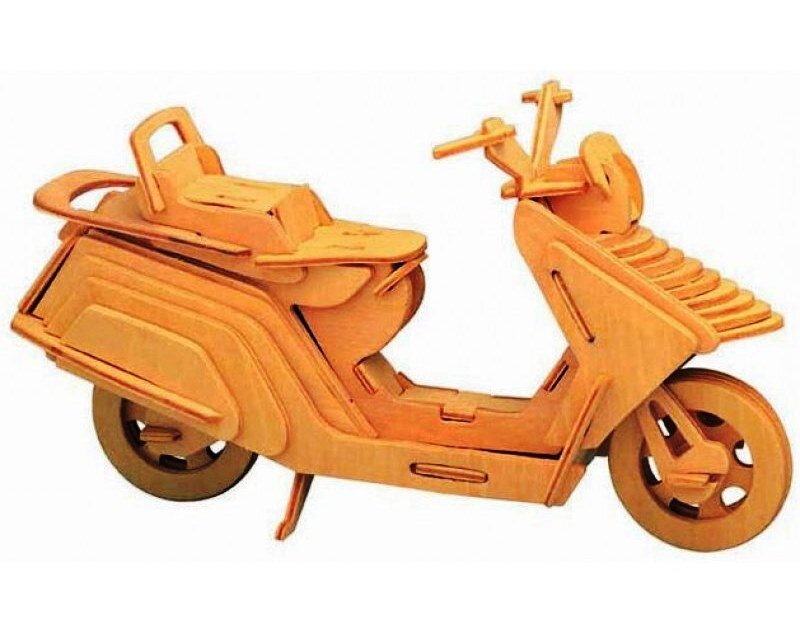Intra απο ξύλο plywood 3mm-4mm πάχος - Μοτοσικλέτα Lambretta Scooter 3D Puzzle Ξύλινο μοντέλο επιφάνειας εργασίας Δίασταση 30x30 cm Intraeaxys-51rrvkv1