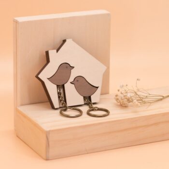 Intra απο ξύλο plywood 3mm-4mm πάχος - Ξύλινη κλειδοθήκη πουλιού Δίασταση 30x30 cm Intraeaxys-eo4ny087 - Image 3