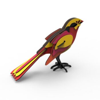 Intra απο ξύλο plywood 3mm-4mm πάχος - Πουλί 3D Δίασταση 30x30 cm Intraeaxys-078ymmmo - Image 3