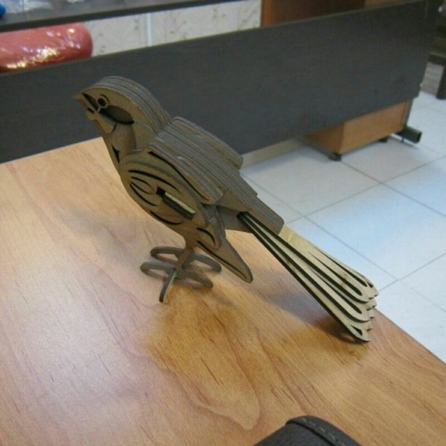 Intra απο ξύλο plywood 3mm-4mm πάχος - Sparrow 3D Puzzle Δίασταση 30x30 cm Intraeaxys-m1d6jj37