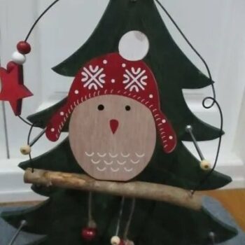 Intra απο ξύλο plywood 3mm-4mm πάχος - Χριστουγεννιάτικο στολίδι πουλί Χειμερινή διακόσμηση Δίασταση 10x10 cm Intraeaxys-yon0kq27 - Image 1