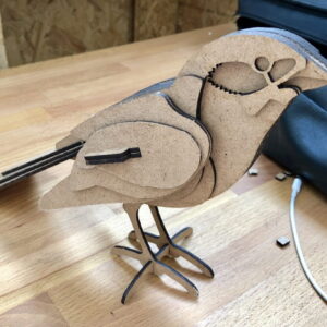 Intra απο ξύλο plywood 3mm-4mm πάχος - Ξύλινο 3D πουλί Δίασταση 30x30 cm Intraeaxys-078y3l5o