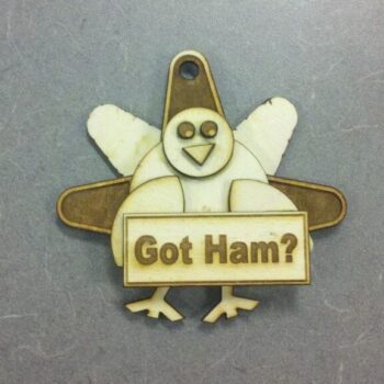 Intra απο ξύλο plywood 3mm-4mm πάχος - Στολίδι γαλοπούλας Δίασταση 10x10 cm Intraeaxys-67wl2kw1 - Image 1