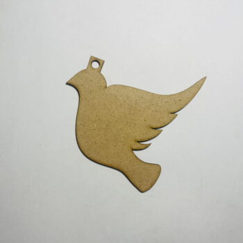 Intra απο ξύλο plywood 3mm-4mm πάχος - Χριστουγεννιάτικο στολίδι με ξύλινο περιστέρι σε σχήμα περιστεριού Δίασταση 10x10 cm Intraeaxys-m1d6kxx7 - Image 1