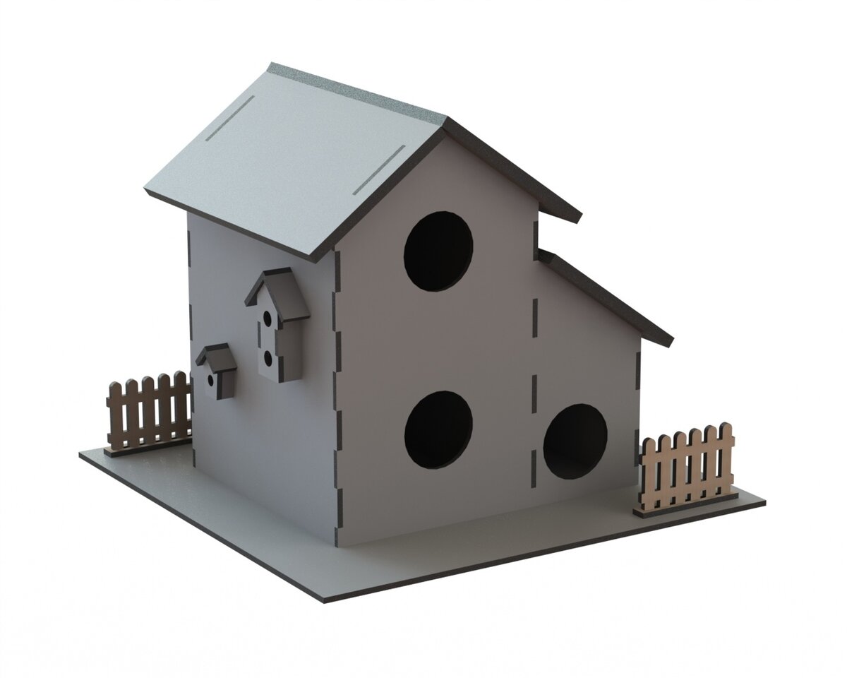 Intra απο ξύλο plywood 3mm-4mm πάχος - Κουτί φωλιάς Ξύλινο Bird House Birds Δίασταση 40x50 cm Intraeaxys-eo0qx891