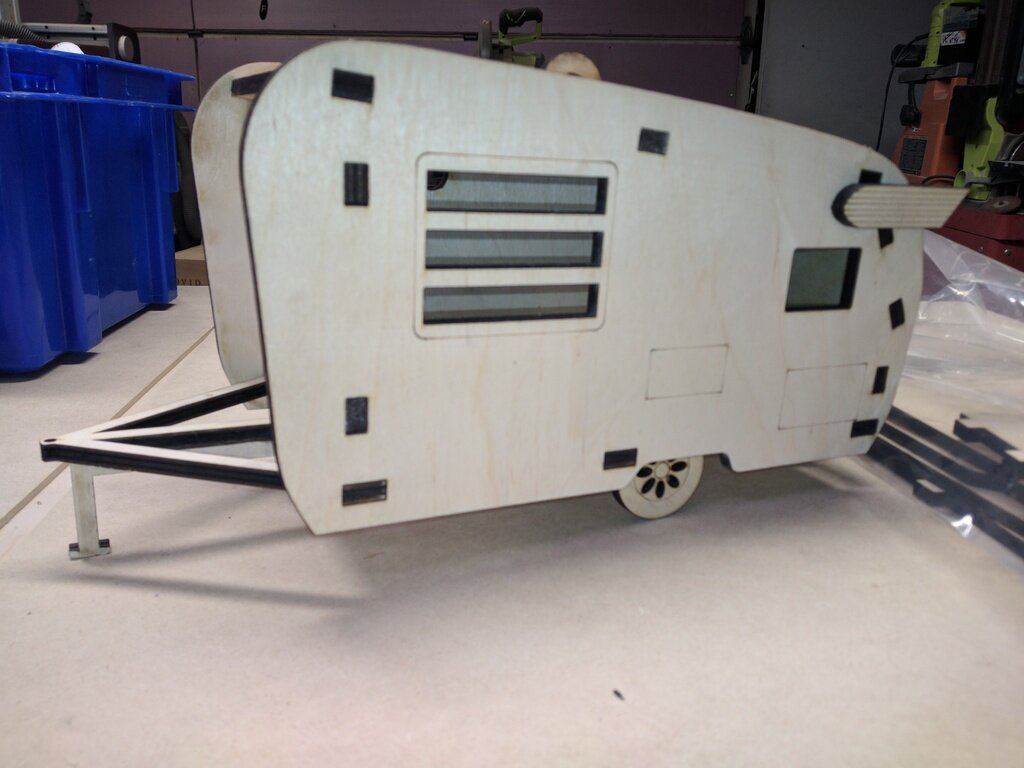 Intra απο ξύλο plywood 3mm-4mm πάχος - Camper Birdhouse Δίασταση 40x50 cm Intraeaxys-m1d6xk37