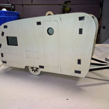 Intra απο ξύλο plywood 3mm-4mm πάχος - Camper Birdhouse Δίασταση 40x50 cm Intraeaxys-m1d6xk37 - Image 3