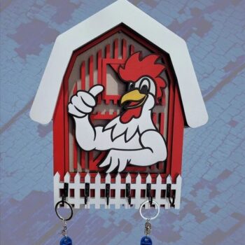 Intra απο ξύλο plywood 3mm-4mm πάχος - Κρεμάστρα τοίχου αχυρώνα κοτόπουλου Δίασταση 30x30 cm Intraeaxys-eo205ym7 - Image 1