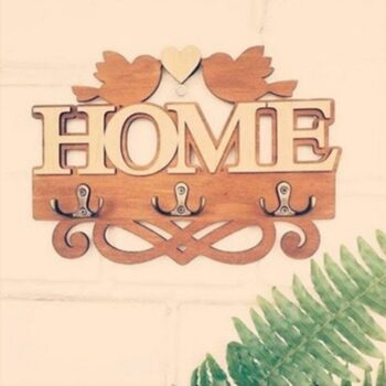 Intra απο ξύλο plywood 3mm-4mm πάχος - Διακοσμητικές κρεμάστρες τοίχου Love Birds Γάντζοι τοίχου Δίασταση 30x30 cm Intraeaxys-r7vmj057 - Image 1