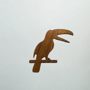 Intra απο ξύλο plywood 3mm-4mm πάχος - Ημιτελής κοπή ξύλου σε σχήμα Τουκάν Δίασταση 20x20 cm Intraeaxys-078yze5o