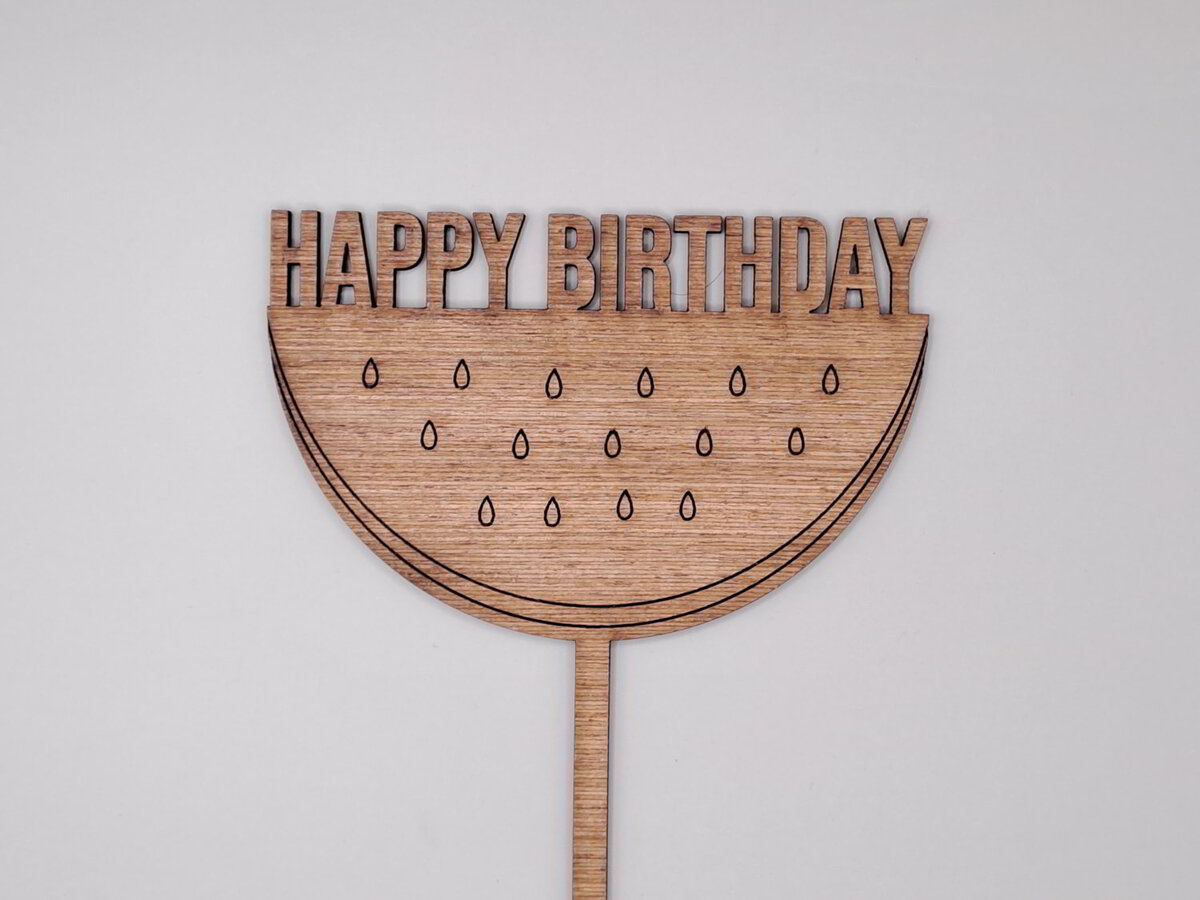 Intra απο ξύλο plywood 3mm-4mm πάχος - Τοπέρ για κέικ σε σχήμα γυαλιού Δίασταση 30x30 cm Intraeaxys-r1z2jxp1