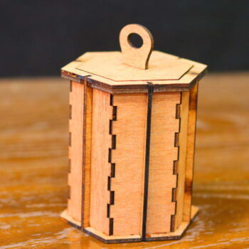 Intra απο ξύλο plywood 3mm-4mm πάχος - Ξύλινο εξάγωνο συρταρωτό κουτί αποθήκευσης Δίασταση 30x30 cm Intraeaxys-qommvwro - Image 9