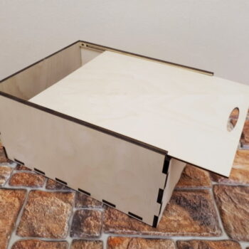 Intra απο ξύλο plywood 3mm-4mm πάχος - Κουτί αποθήκευσης με συρόμενο καπάκι Δίασταση 30x30 cm Intraeaxys-qommv2ro - Image 1