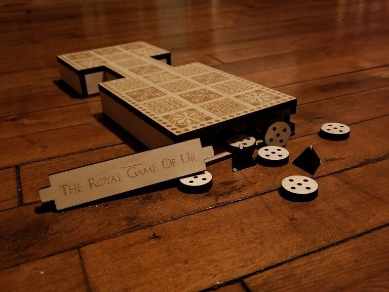 Intra απο ξύλο plywood 3mm-4mm πάχος - The Royal Game Of Ur (Ψηλός) Δίασταση 30x30 cm Intraeaxys-p7yr98ro