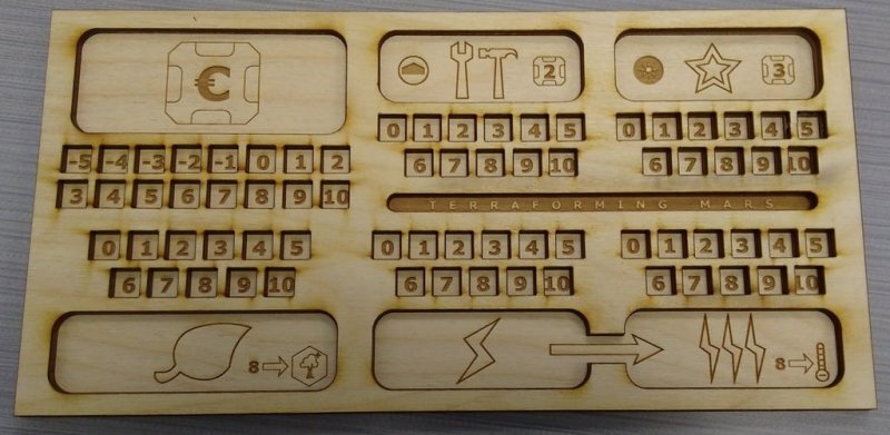 Intra απο ξύλο plywood 3mm-4mm πάχος - Terraforming Mars Player Mat Δίασταση 30x30 cm Intraeaxys-joerdp87