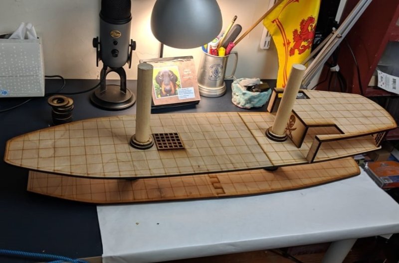 Intra απο ξύλο plywood 3mm-4mm πάχος - Galleon for Dungeons and Dragons Δίασταση 30x30 cm Intraeaxys-joerd057