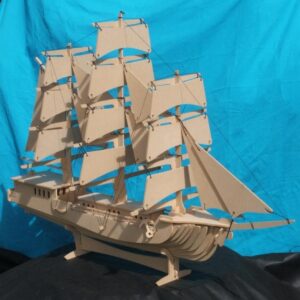 Intra απο ξύλο plywood 3mm-4mm πάχος - Ρετρό ιστιοπλοϊκό τρισδιάστατο παζλ Δίασταση 30x30 cm Intraeaxys-joed9x51