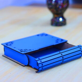 Intra απο ξύλο plywood 3mm-4mm πάχος - Διακοσμητικό Βιβλιοκούτι με Συρτάρι Δίασταση 30x30 cm Intraeaxys-m1d639x7 - Image 9