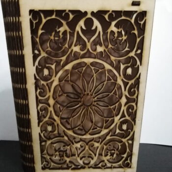 Intra απο ξύλο plywood 3mm-4mm πάχος - Διακοσμητικό κουτί βιβλίου με πτυσσόμενο καπάκι Δίασταση 30x30 cm Intraeaxys-r1z2znl1 - Image 3