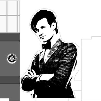 Intra απο ξύλο plywood 3mm-4mm πάχος - The Eleventh Doctor Bookend MDF 5mm Δίασταση 30x30 cm Intraeaxys-51rrv0r1 - Image 4