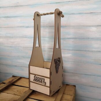 Intra απο ξύλο plywood 3mm-4mm πάχος - Μπουκάλι κρασιού Caddy Δίασταση 30x30 cm Intraeaxys-voq2k6eo - Image 1