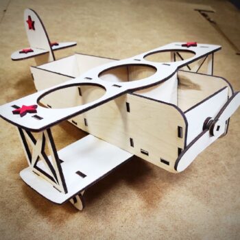 Intra απο ξύλο plywood 3mm-4mm πάχος - Στήριγμα μπύρας μοντέλου αεροπλάνου Δίασταση 30x30 cm Intraeaxys-m1d642e7 - Image 1