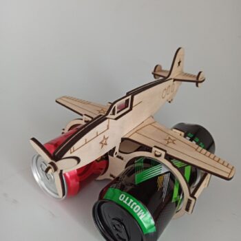 Intra απο ξύλο plywood 3mm-4mm πάχος - Στήριγμα μπύρας σε σχήμα αεροσκάφους Δίασταση 30x30 cm Intraeaxys-qomm4z4o - Image 1