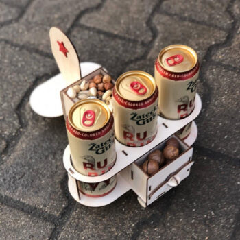 Intra απο ξύλο plywood 3mm-4mm πάχος - Ξύλινη θήκη μπύρας αεροπλάνο Δίασταση 30x30 cm Intraeaxys-eo20lz37 - Image 1