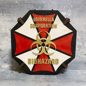 Intra απο ξύλο plywood 3mm-4mm πάχος - Σετ δώρου βότκας Umbrella Corporation Resident Evil Biohazard Δίασταση 30x30 cm Intraeaxys-yon0lny7 - Image 3