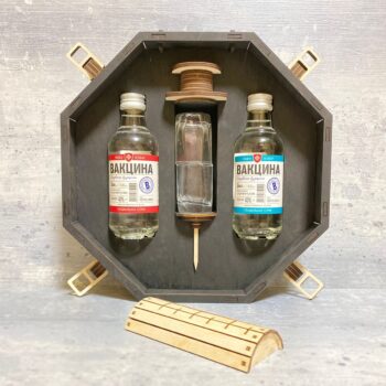 Intra απο ξύλο plywood 3mm-4mm πάχος - Σετ δώρου βότκας Umbrella Corporation Resident Evil Biohazard Δίασταση 30x30 cm Intraeaxys-yon0lny7 - Image 4