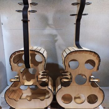 Intra απο ξύλο plywood 3mm-4mm πάχος - Μίνι μπαρ βιολοντσέλο Δίασταση 30x30 cm Intraeaxys-r1z2zvn1 - Image 3