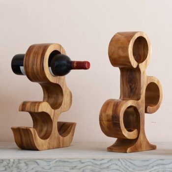 Intra απο ξύλο plywood 3mm-4mm πάχος - Cat Creative Wood Wine Rack Δίασταση 30x30 cm Intraeaxys-m1d64jy7 - Image 3