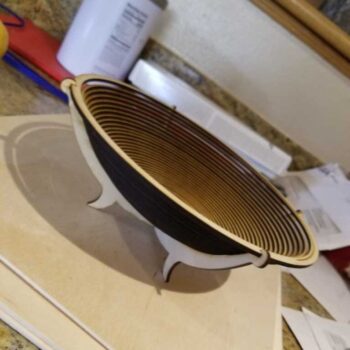 Intra απο ξύλο plywood 3mm-4mm πάχος - Ξύλινο Σπειροειδές Μπολ με Βάση Δίασταση 30x30 cm Intraeaxys-r1z02nmo - Image 1