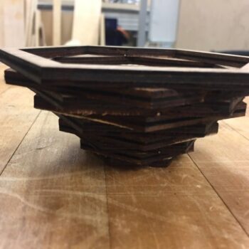 Intra απο ξύλο plywood 3mm-4mm πάχος - Εξαγωνικό μπολ Δίασταση 30x30 cm Intraeaxys-r7vdme27 - Image 5