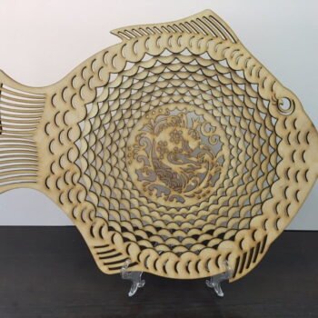 Intra απο ξύλο plywood 3mm-4mm πάχος - Μπολ με φρούτα ψαριών Δίασταση 30x30 cm Intraeaxys-zo9ylkx7 - Image 1