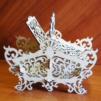 Intra απο ξύλο plywood 3mm-4mm πάχος - Ξύλινο Καραμέλα Διακοσμητικό Καλάθι Ζαχαροπλαστικής 6mm Δίασταση 30x30 cm Intraeaxys-p7ymkpr7 - Image 3