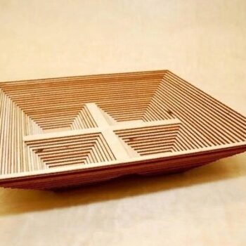 Intra απο ξύλο plywood 3mm-4mm πάχος - Ξύλινος Ανοιξιάτικος Δίσκος ξηρών καρπών Δίασταση 30x30 cm Intraeaxys-eoxlmkqo - Image 1