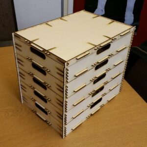 Intra απο ξύλο plywood 3mm-4mm πάχος - Στοιβαζόμενα κουτιά αποθήκευσης Δίασταση 30x30 cm Intraeaxys-voq2x4do