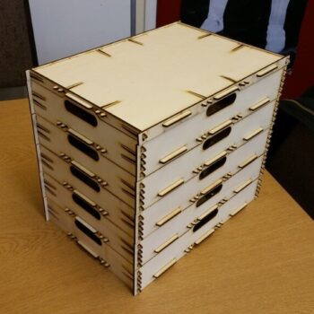 Intra απο ξύλο plywood 3mm-4mm πάχος - Στοιβαζόμενα κουτιά αποθήκευσης Δίασταση 30x30 cm Intraeaxys-voq2x4do - Image 1