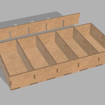Intra απο ξύλο plywood 3mm-4mm πάχος - Δίσκος με δάχτυλα Fusion 360 Δίασταση 20x20 cm Intraeaxys-91jkdlpo - Image 1