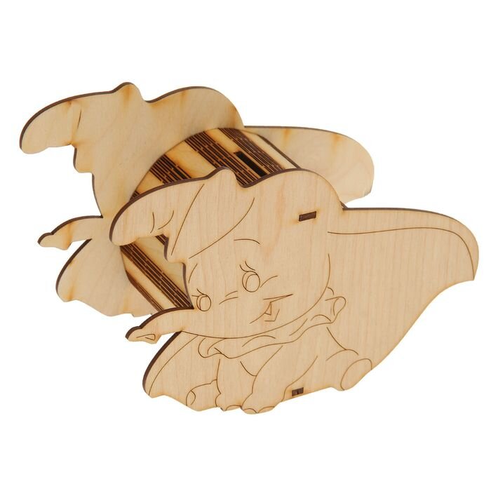 Intra απο ξύλο plywood 3mm-4mm πάχος - Κουμπαράς μωρού ελέφαντα Δίασταση 30x30 cm Intraeaxys-6o3y9kq7