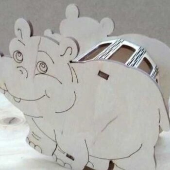 Intra απο ξύλο plywood 3mm-4mm πάχος - Μολύβι Hippo Organizer γραφείου Δίασταση 30x30 cm Intraeaxys-eo20m4q7 - Image 1